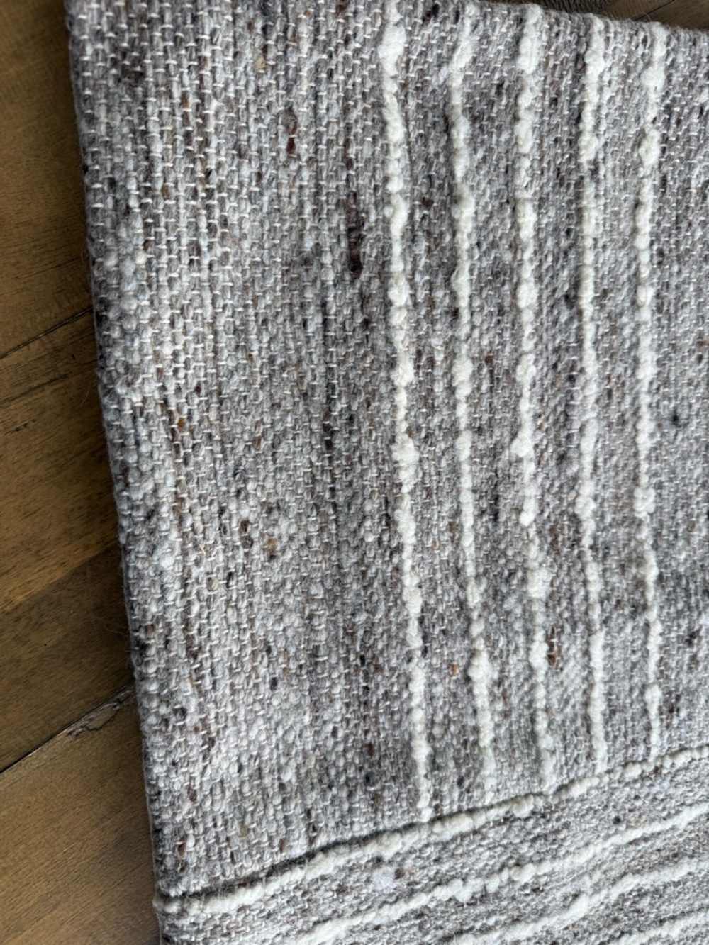 Crate&Barrel Taupe and Cream Textured Accent Pillow Cover - Picture 2 of 3